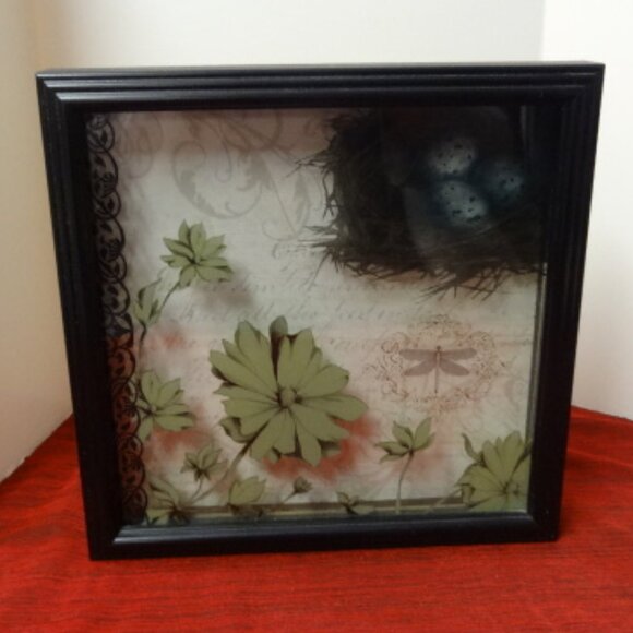 New View Other - Pretty Artwork in Black Frame 9" x 9"